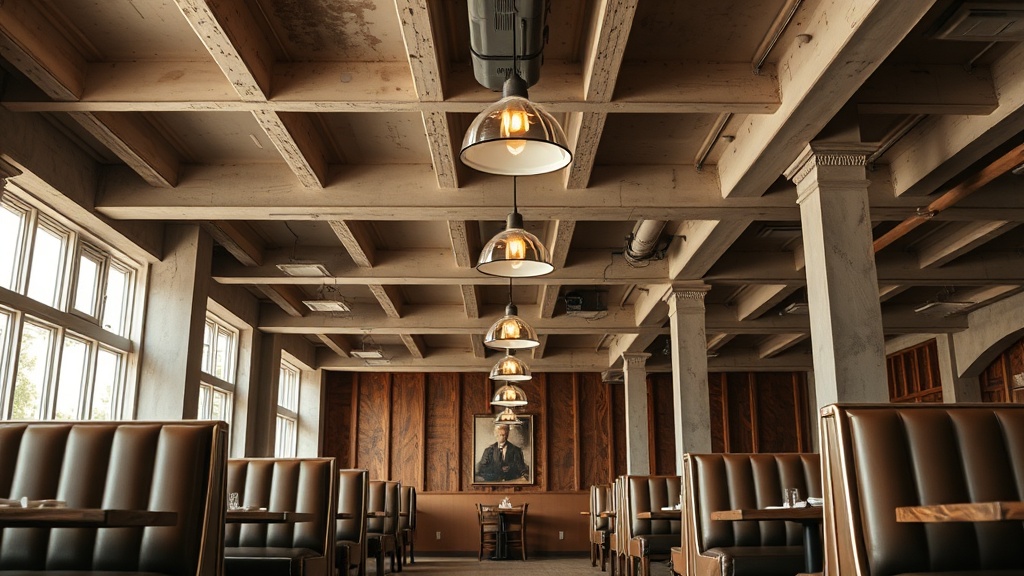 Restaurant dining area under construction